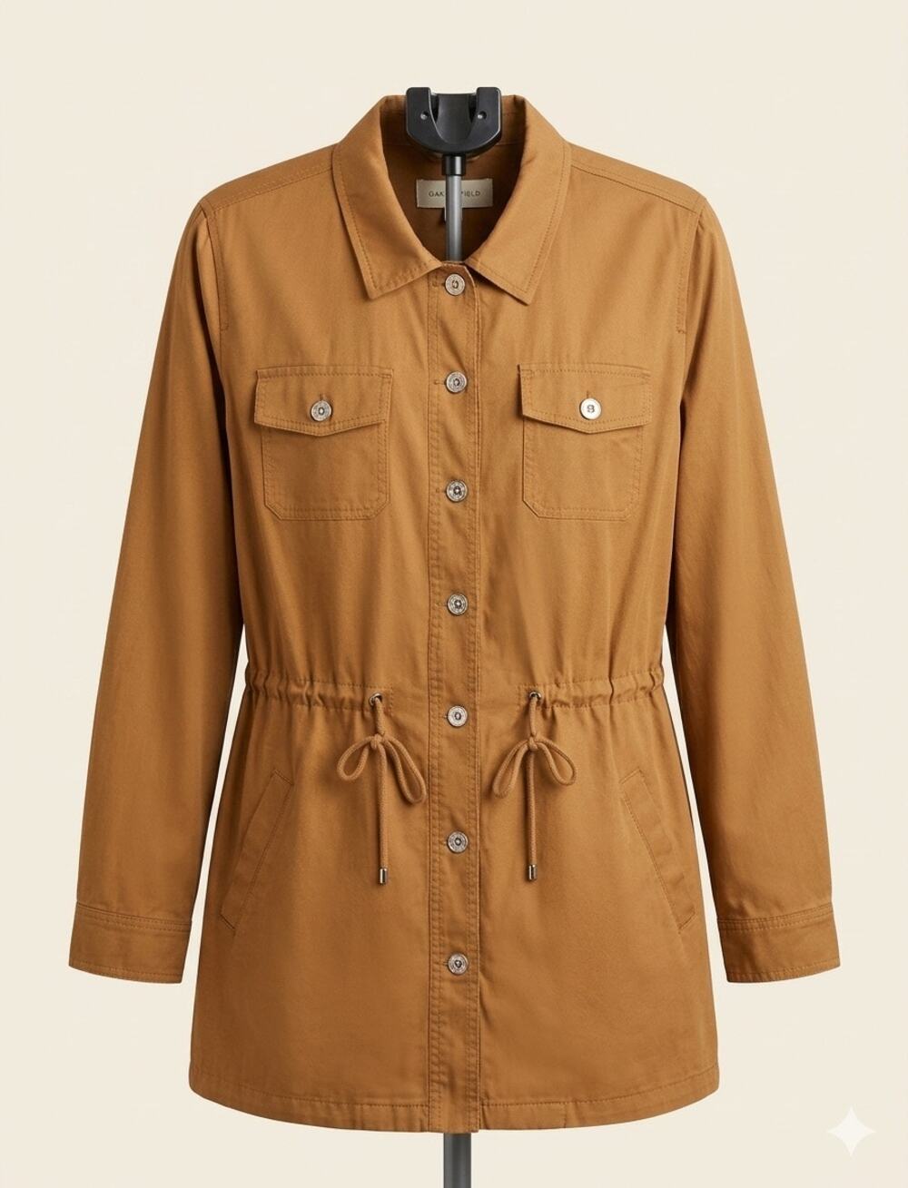 Torrid Utility Anorak Jacket Women 3X Camel Brown Twill‎ Long Line Gorpcore